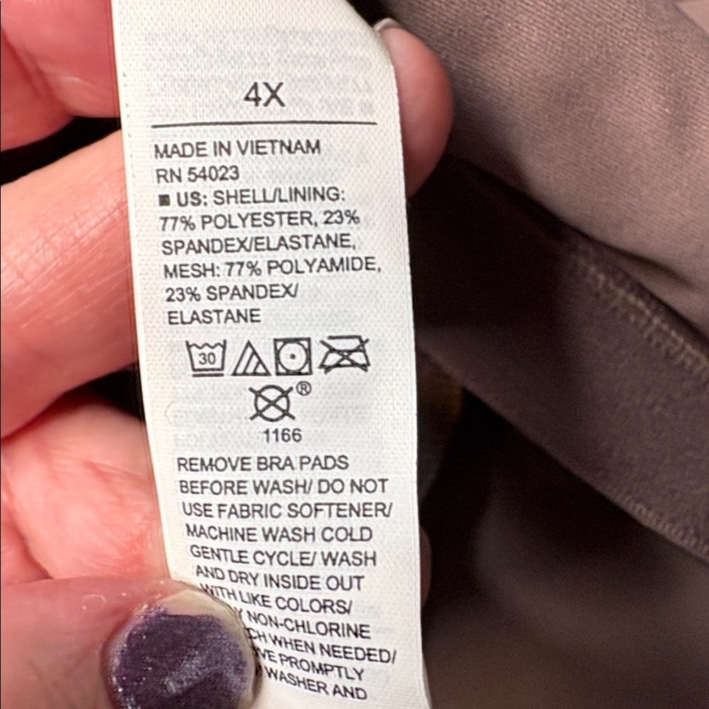 Old Navy Active Metallic Bronze Sports Bra 4X - Picture 14 of 15